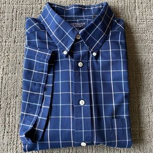 Roundtree & Yorke S/S shirt EUC 2XL navy plaid